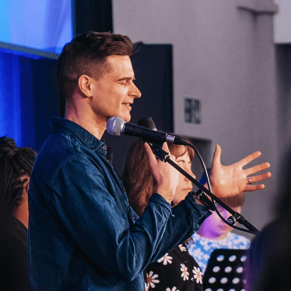Ladies talking in church